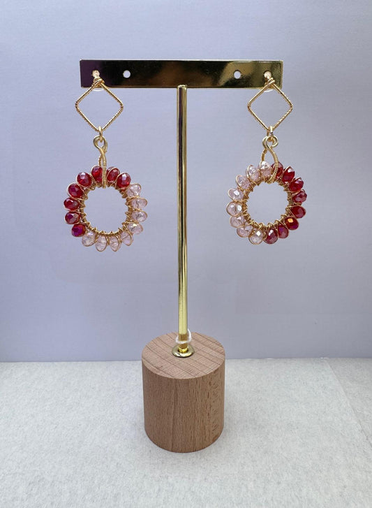 'Cherry Blossom' Circular Earrings