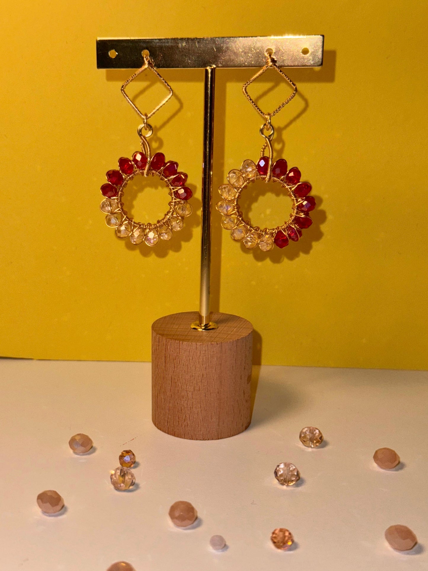 'Cherry Blossom' Circular Earrings