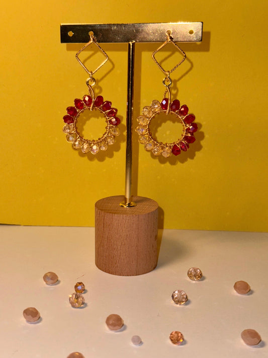 'Cherry Blossom' Circular Earrings