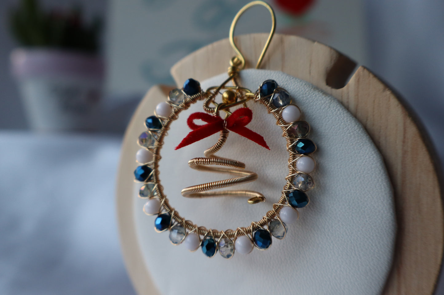 "Goodness" Earrings - Pink/Blue Colour